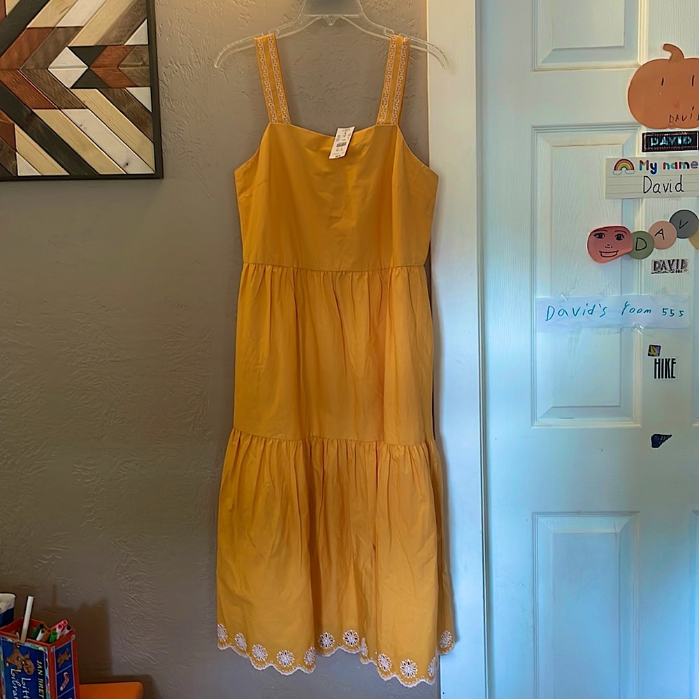 NEW WITH TAGS J Crew yellow cotton dress size 6